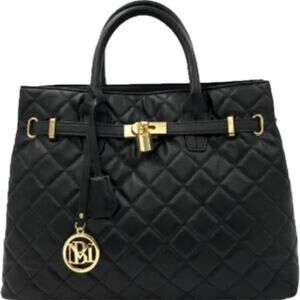 🖤 Badgley Mischka Diamond Quilted Tote w/ Front Lock — New with Tags 🖤